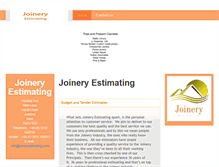 Tablet Screenshot of joineryestimating.com